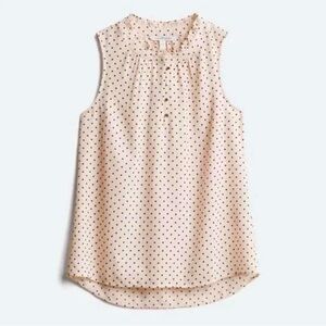 41 Hawthorn Prinsloo Pale Pink Polka Dot Ruffle Feminine Sleeveless Blouse